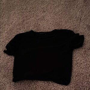 ZARA Black Cropped Top